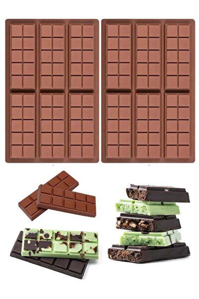 Generic 2Pcs Silicone Moulds Chocolate Bar Sweet Moulds Candy Moulds Jelly Mo...