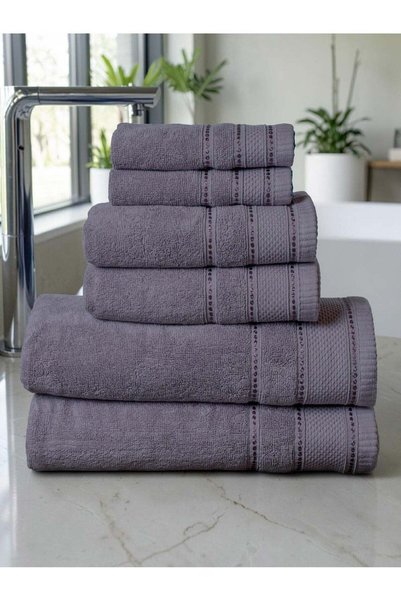 Generic Baltic Linen - 6 Pcs Towel Set, Delic, 100% Cotton, 550 GSM, Purple, ...