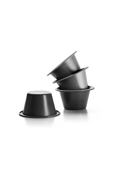 Generic Creme Caramel Molds Set of 4, Stainless Steel Dessert Cups for Puddin...