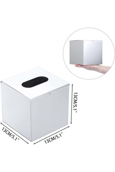Generic (Stainless Steel Polished) - Stainless Steel Tissue Box Holder, Wall ...