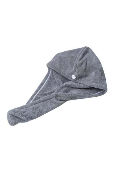 Generic oned Hair Towel Wrap Grey 16x3x12cm