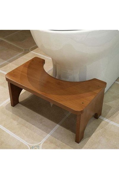 Generic Wooden Toilet Squat Stool Footrest, Non-Slip Anti- Bathroom Footstool...
