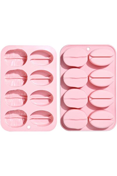 Generic 2 Pcs 8 Cavity Silicone Coffee Bean Molds for Cake Chocolate Soap Can...