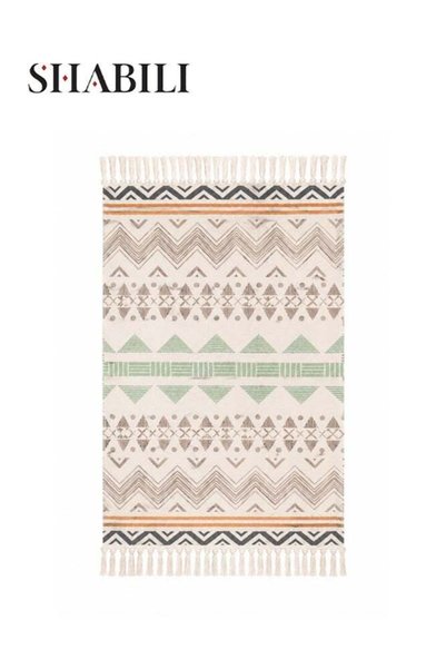Generic Rug Decor Mat Carpet Floor Cotton Linen Tassel Area Rug, Machine Wash...
