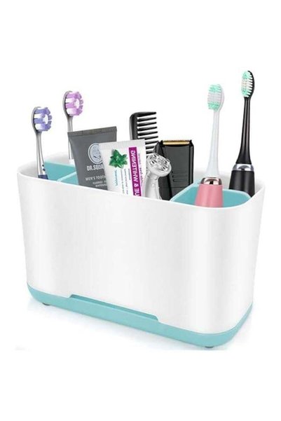 Generic Toothbrush and Toothpaste HolderBamboo Divider Toothbrush Holder with...