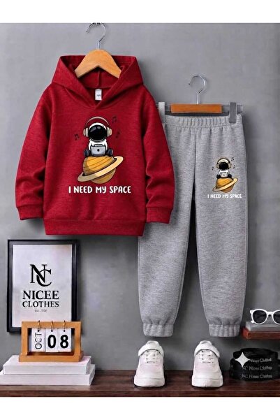 NC Nicee Clothes SET DE TRENING PENTRU COPII UNISEX (IMPRIMAT CU ASTRONAUT CA...