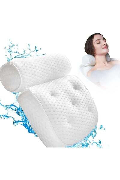 Generic Bath Pillow White - Bath Pillow for Bathtub - Ergonomic Neck Pillow f...