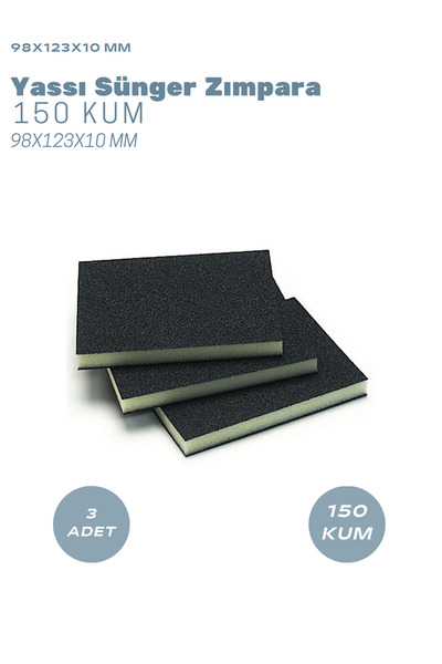 Generic Brand Yassi Sünger Zimp.98X123X10Mm 150Kum