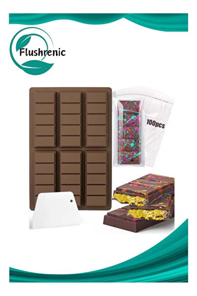 Generic Chocolate Bar Mold,Non-Stick Silicone Chocolate Candy Molds,for Filli...