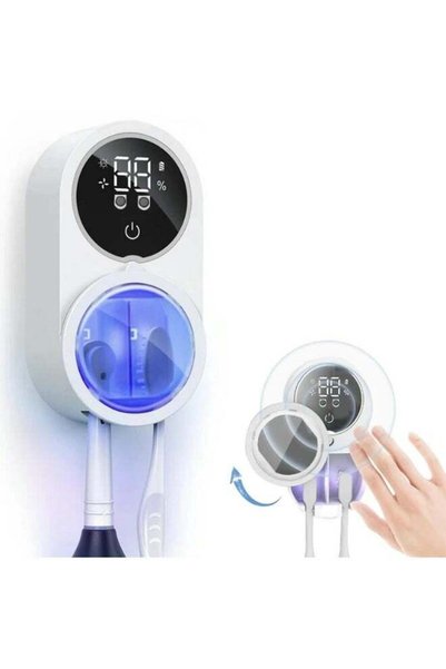 Generic Intelligent wall mounted toothbrush holder, toothbrush holder disinfe...