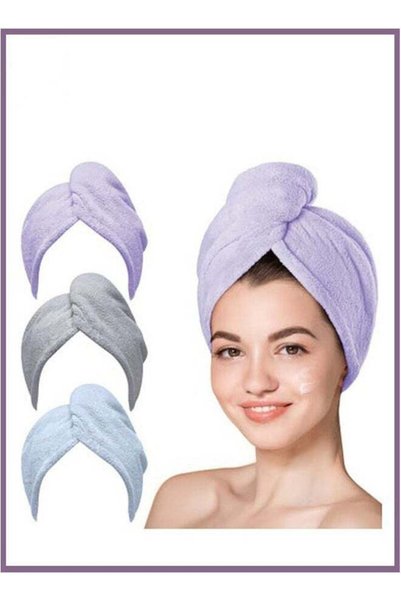 Generic 3-Pack Microfiber Hair Towels for Wet Hair – Super Absorbent, Quick-D...