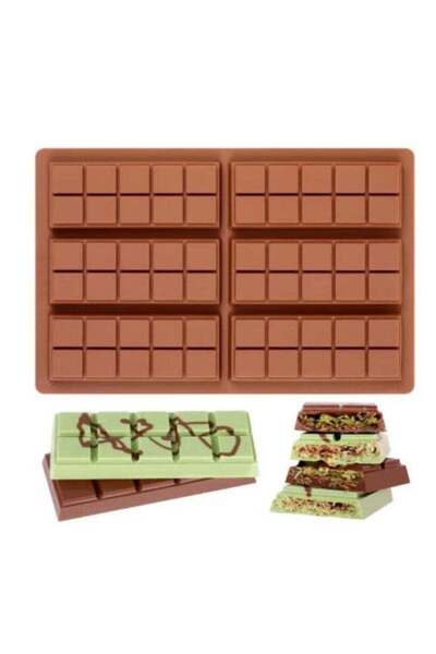 Generic 4 Packs Silicone Chocolate Molds, Food-Grade Rectangle Molds for Choc...