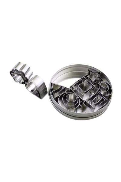 Generic 24-Piece Stainless Steel Cookie Cutter Set Silver 12x2.5x12cm