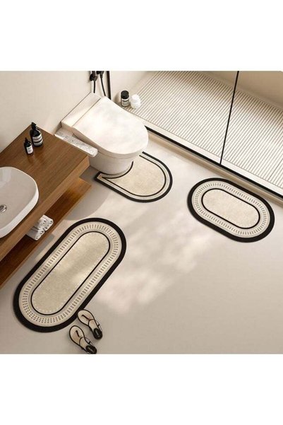 Generic 3PCS Absorbent Bath Mat Rug Sets,Quick Drying Mat Silicone Magic Bath...