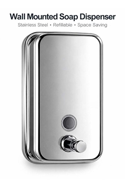Generic Stainless Steel Wall Mounted Soap Dispenser 1000ml | Refillable Manua...