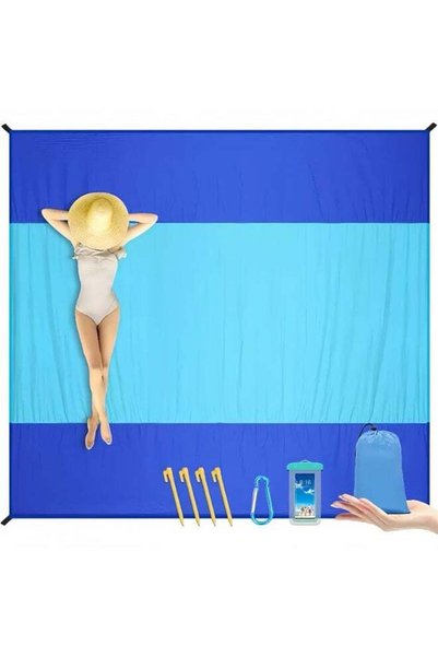 Generic 200*210cm Sandproof Waterproof Extra Large Beach Mat Foldable for Fam...