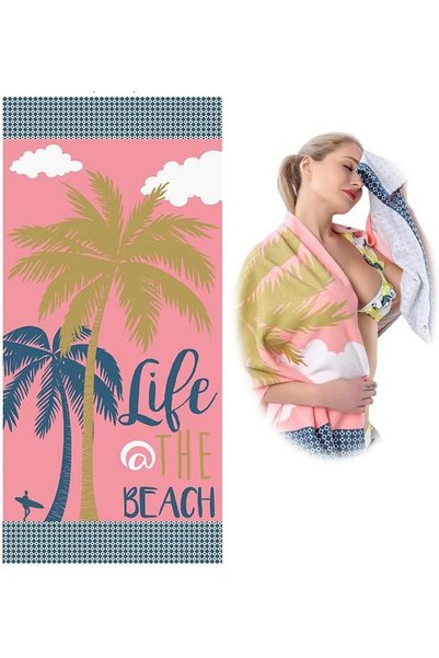Generic Oversized Microfiber Beach Towel Set, Quick Dry and Sand Free, Cute P...