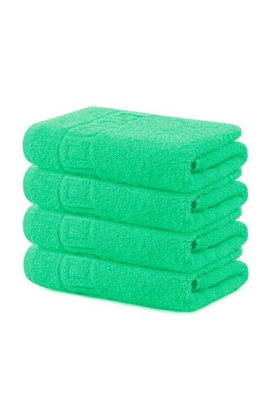 Generic Solid Green 4 piece set 100% Cotton Hand Towel Gym Towel Face Towel