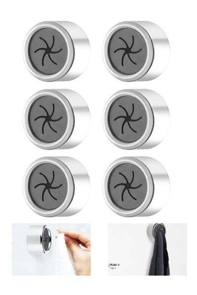 Generic 6PCS Self Adhesive Round Towel Hooks Wall Mount Holder