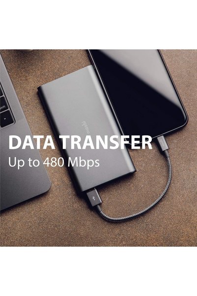 Moshi Integra USB-A Charge/Sync to Lightning Cable 0.8 ft (0.25 m), 2.4A Fast-Charging, Compatible with Lightning Connector, for iOS Devices, MFI Certified