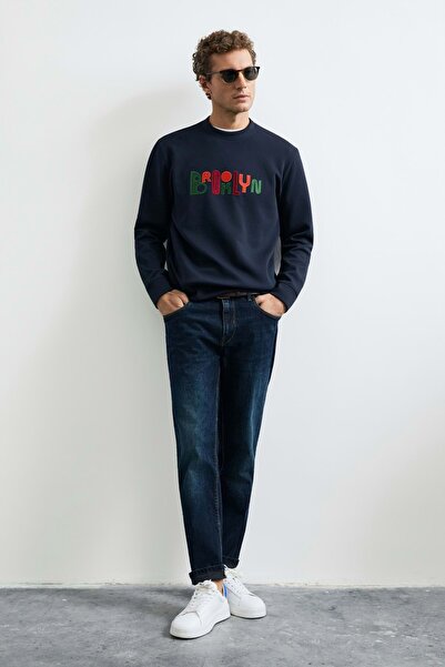 Lufian 112030202 Fınn Erkek Sweatshirt LACİVERT