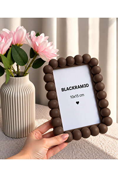 BLACKRAM3D Dekoratif Fotoğraf Çerçevesi 10x15 cm – Modern Tasarım Masaüstü Çe...