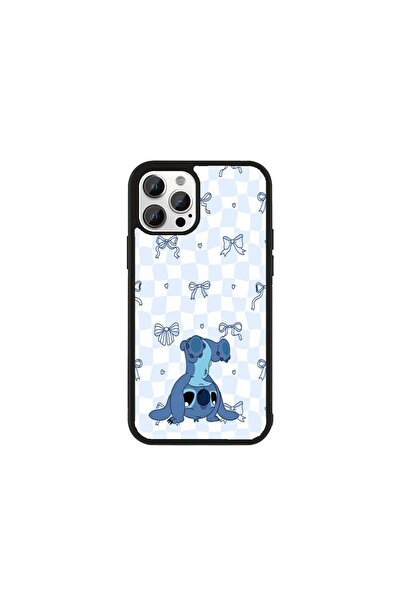 Generic Brand Husa Premium iPhone 11 Pro Max Stitch - Model Blue Bow Check St...