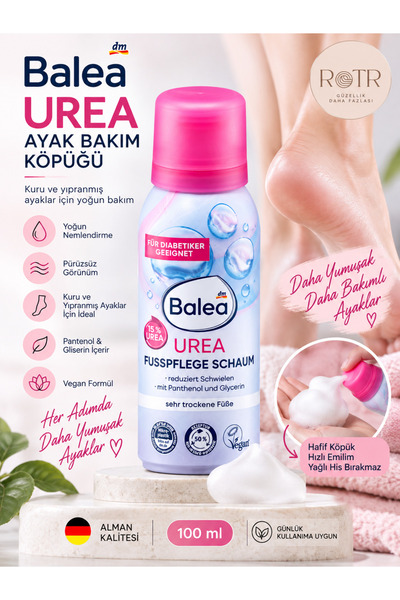 BALEA Urea Ayak Bakım Köpüğü 100 ml – Kuru Ayaklar İçin Yoğun Nemlendirici, P...