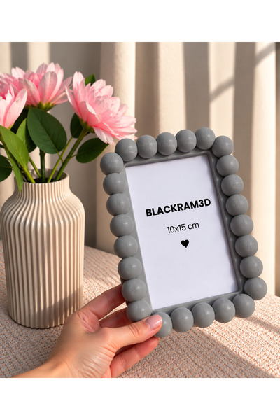 BLACKRAM3D Dekoratif Fotoğraf Çerçevesi 10x15 cm – Modern Tasarım Masaüstü Çe...