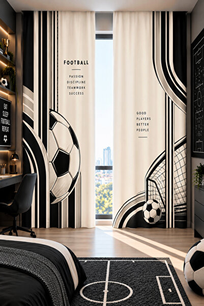 Bertille Home Κουρτίνα φόντου με θέμα το ποδόσφαιρο για εφήβους και παιδιά, μ...