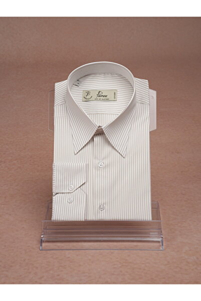 PAREZ Italian Style Slim Fit Striped Pointed Collar Shirt