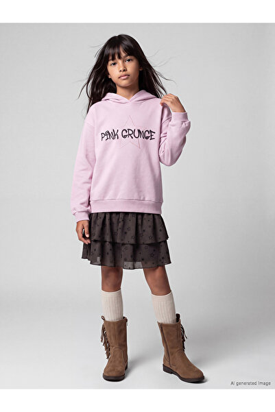 LC Waikiki فستان للفتيات بقلنسوة من Shining Store من مجموعة Sparkly Choices
