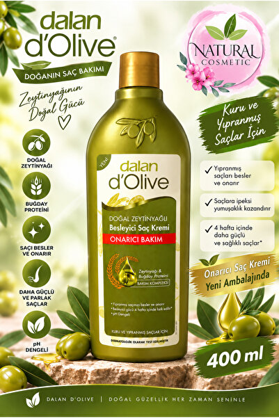 Dalan D'Olive كريم العناية بالشعر بزيت الزيتون 400 مل (في عبوة جديدة)