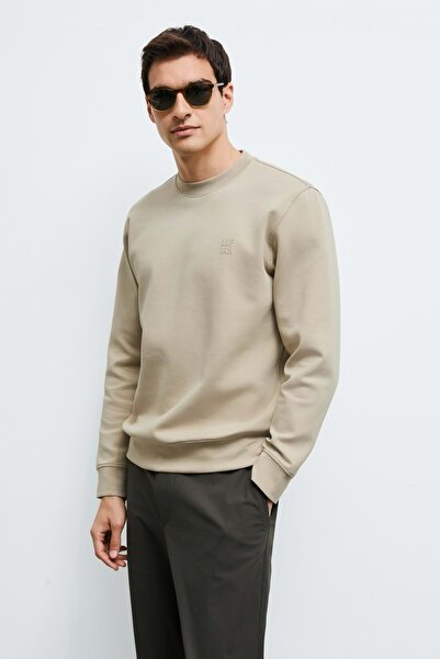 Lufian 112030192 Grand Erkek Sweatshirt BEJ