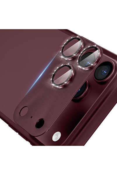 m.tk moveteck iPhone 18 Pro Max Uyumlu Kamera Lens Koruyucu Metal Çerceveli T...