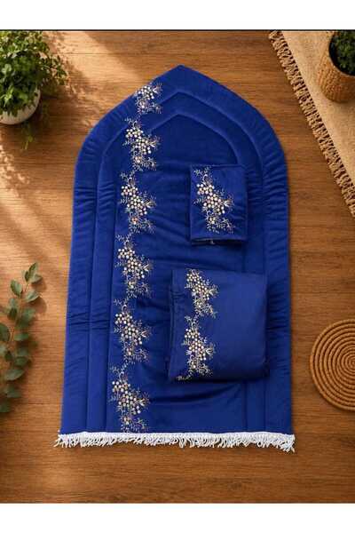 Generic Brand Luxury Prayer Mat Set (3 Pieces: Padded Mat, Prayer Sheet, Qura...