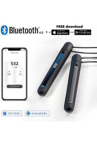 Yunmai Smart Jump Rope, Speed Skipping Rope for Fitness, Adjustable Counting Digital Jump Rope with APP Data Analysis for Gym Crossfit, Jumping Rope for Men Women Kids Girls Exercise Training