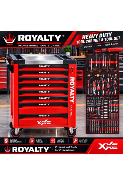 Royalty Power Hand Trolly 7 Drwares High Quality Garage shop Tools