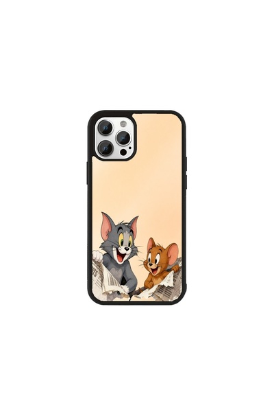 Generic Brand Husa Premium Galaxy S24 Tom și Jerry - Model Duo Citind Ziarul
