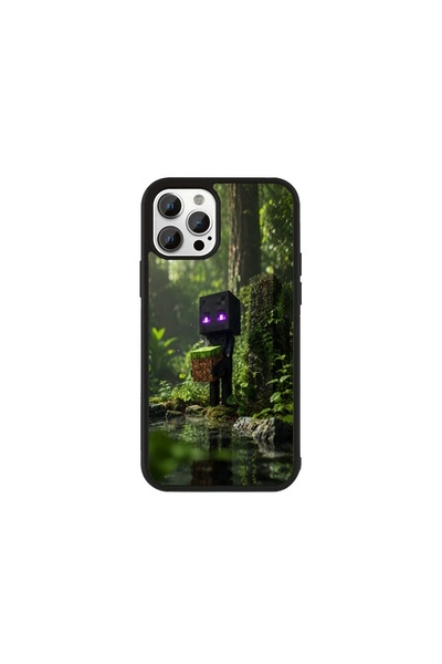 Generic Brand Husa Premium Galaxy A54 Minecraft - Model Pădure Enderman Luminos