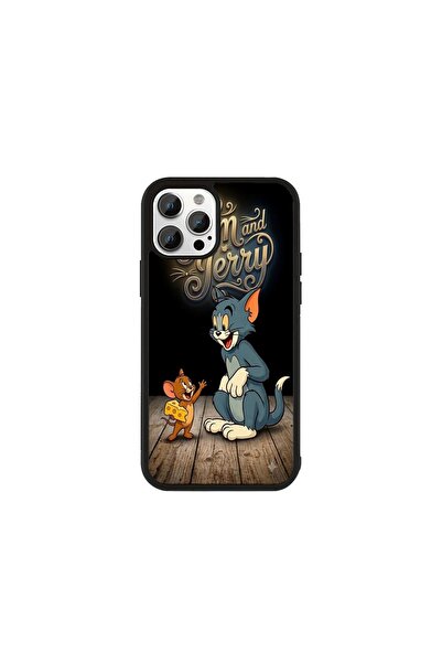 Generic Brand Husa Premium iPhone 15 Tom and Jerry - Model Vintage Stage Duo