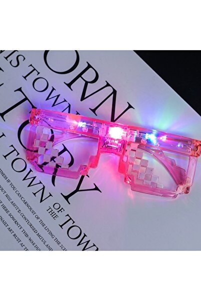 KAZUKO نظارات شمسية LED بتصميم بيكسل مضيء – إضاءة ملونة للحفلات والمناسبات