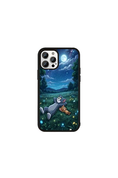 Generic Brand Husa Premium Galaxy S24 Tom și Jerry - Model Moon Meadow Nap