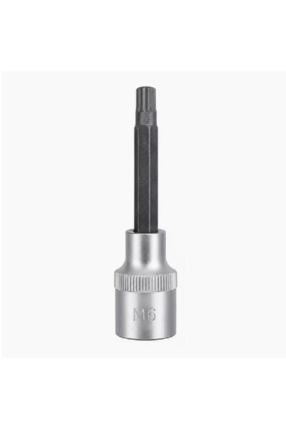 Generic Brand M6 Spline Bit Socket 1/2 Inch Drive, 4 Inch Long CR-V Metal Soc...