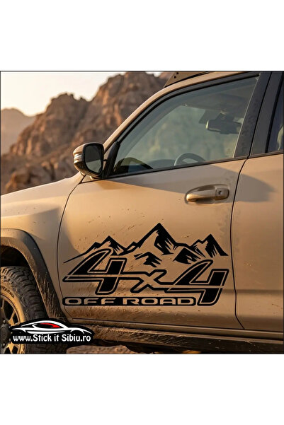 StickITsibiu Abtibild Auto 4X4 Off Road - Autocolant auto |   Rezistent la ap...