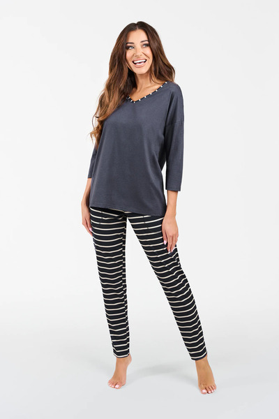 Other Pijama de damă Betty, mâneci 3/4, pantaloni lungi, mărimea L