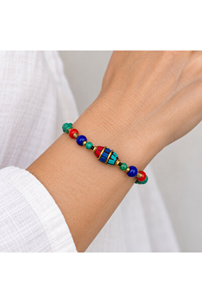 HER ŞEY NOTA www.herseynota.com Colorful Beaded Ethnic Patterned Medium Figur...