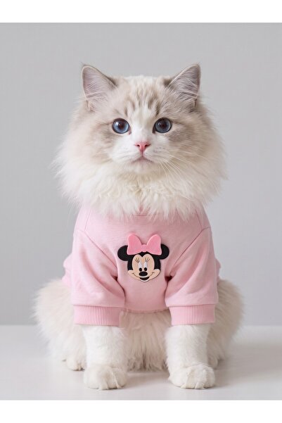 Kemique Pinkie Mouse Kedi Tulumu | Pembe Kalın Penye Kedi Kıyafeti | Sevimli ...