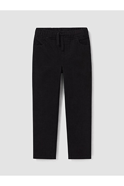 LC Waikiki Ozmarka New Season Black Boys' Trousers with Elastic Waist