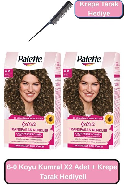 Palette 6-0 Koyu Kumral X2 Adet + Krepe Tarak Hediyeli